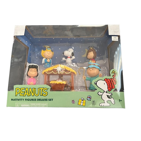 Peanuts Holiday Peanuts Nativity Figures Deluxe Set Christmas Scene